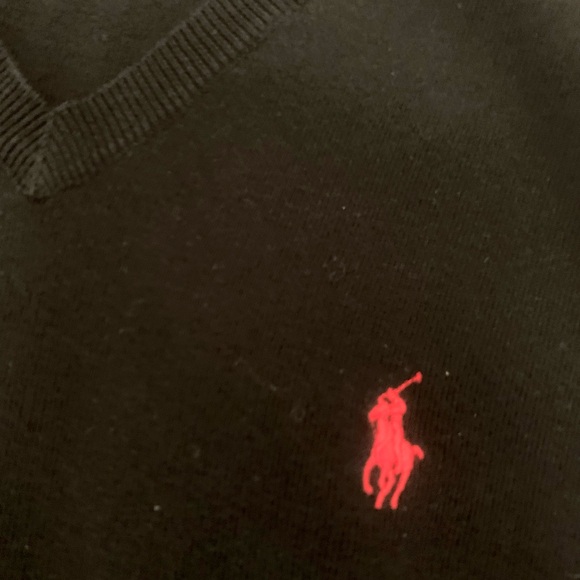 Polo by Ralph Lauren Black Men’s V-Neck Vest Size Medium - Picture 2 of 5